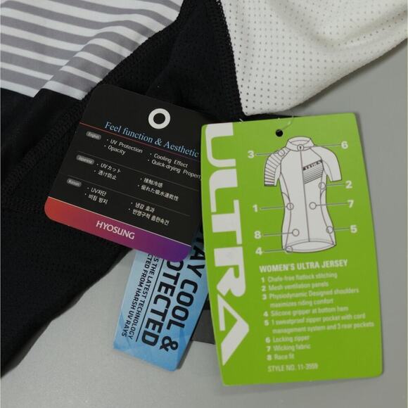 Performance Bicycle Ultra Jersey Womens XL Black Cycling Training UV Protection - Picture 14 of 16